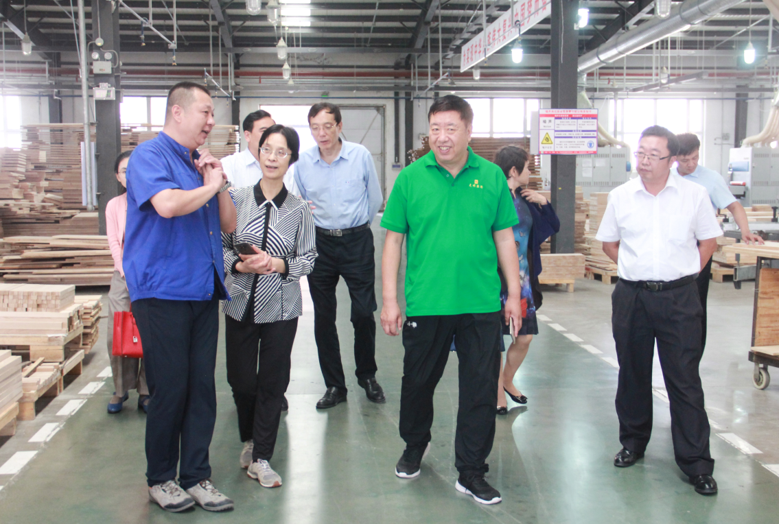 國務院原副秘書長江小涓參觀光明家具生產車間